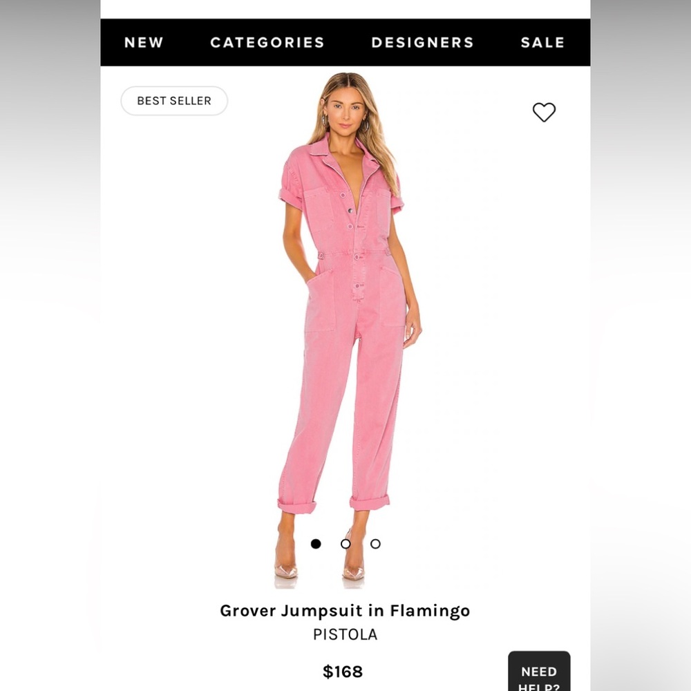Pistola Grover jumpsuit in flamingo pink